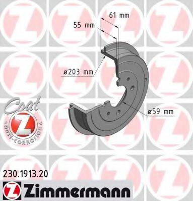 ZIMMERMANN 230191320 Гальмівний барабан