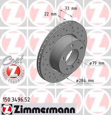 ZIMMERMANN 150349652 гальмівний диск