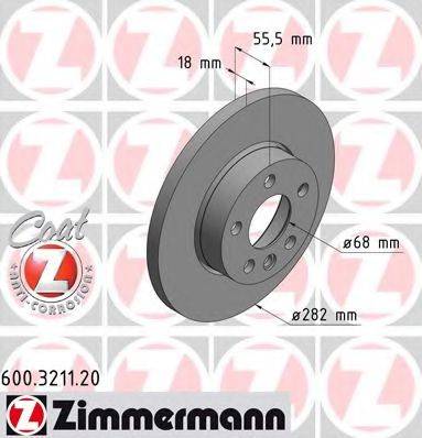 ZIMMERMANN 600321120 гальмівний диск