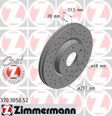 ZIMMERMANN 370305052 гальмівний диск