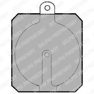DELPHI LP111 Комплект гальмівних колодок, дискове гальмо