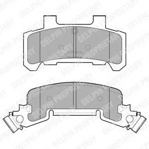 DELPHI LP1257 Комплект гальмівних колодок, дискове гальмо