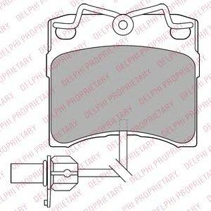 DELPHI LP1535 Комплект гальмівних колодок, дискове гальмо