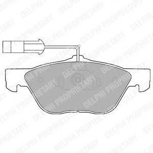 DELPHI LP1537 Комплект гальмівних колодок, дискове гальмо