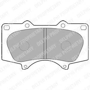 DELPHI LP1782 Комплект гальмівних колодок, дискове гальмо