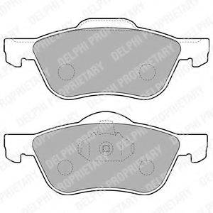 DELPHI LP1830 Комплект гальмівних колодок, дискове гальмо