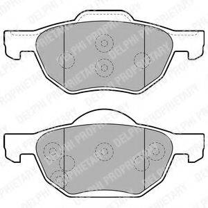 DELPHI LP1862 Комплект гальмівних колодок, дискове гальмо