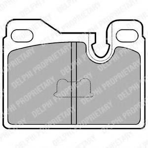 DELPHI LP486 Комплект гальмівних колодок, дискове гальмо