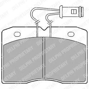 DELPHI LP580 Комплект гальмівних колодок, дискове гальмо