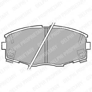 DELPHI LP614 Комплект гальмівних колодок, дискове гальмо