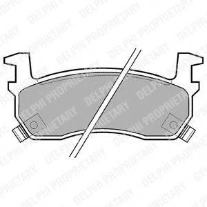 DELPHI LP635 Комплект гальмівних колодок, дискове гальмо