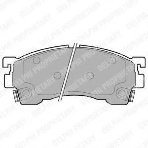 DELPHI LP801 Комплект гальмівних колодок, дискове гальмо