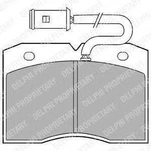 DELPHI LP863 Комплект гальмівних колодок, дискове гальмо