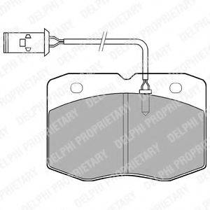 DELPHI LP970 Комплект гальмівних колодок, дискове гальмо