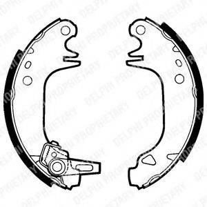 DELPHI LS1382 Комплект гальмівних колодок