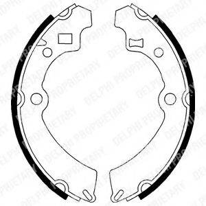 DELPHI LS1586 Комплект гальмівних колодок