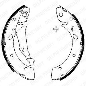 DELPHI LS1843 Комплект гальмівних колодок