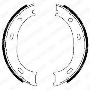 DELPHI LS1905 Комплект гальмівних колодок, стоянкова гальмівна система