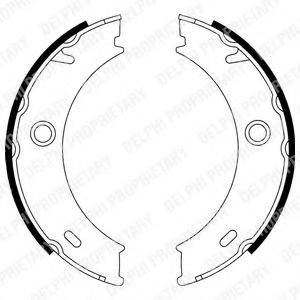 DELPHI LS1917 Комплект гальмівних колодок, стоянкова гальмівна система