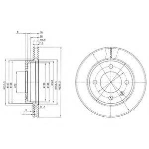 DELPHI BG2273 гальмівний диск