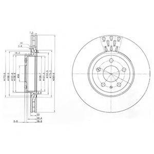 DELPHI BG2512 гальмівний диск