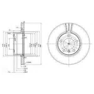 DELPHI BG3043 гальмівний диск