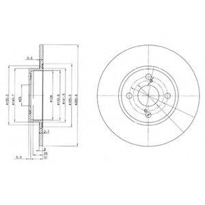 DELPHI BG3186 гальмівний диск