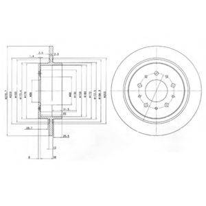 DELPHI BG3502 гальмівний диск