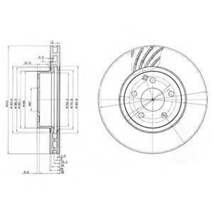 DELPHI BG3756 гальмівний диск