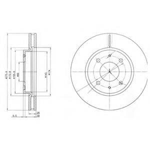 DELPHI BG4068 гальмівний диск