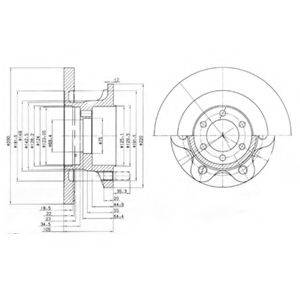 DELPHI BG9722 гальмівний диск