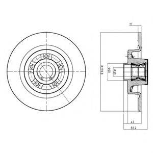 DELPHI BG9023RS гальмівний диск