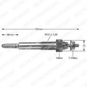 DELPHI HDS338 Свічка розжарювання