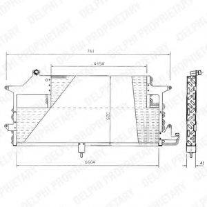 DELPHI TSP0225144 Конденсатор, кондиціонер