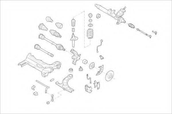 DELPHI VW08461F Підвіска колеса