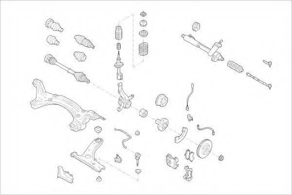 DELPHI VW10045F Підвіска колеса