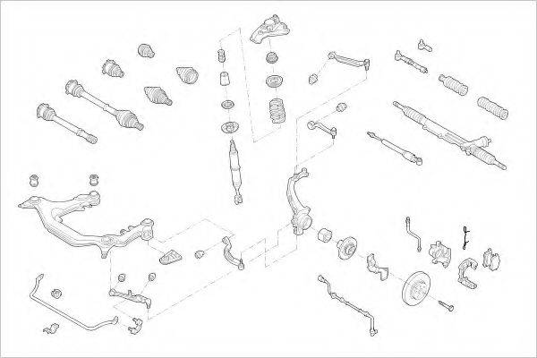 DELPHI VW05728F Підвіска колеса