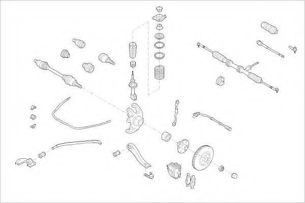 DELPHI OPEL16780F Підвіска колеса