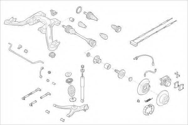 DELPHI OPEL03863R Підвіска колеса