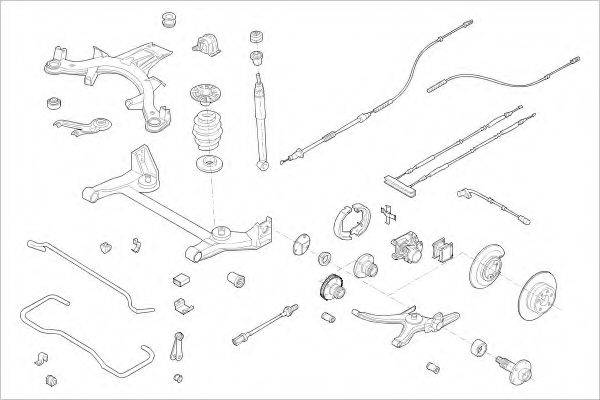 DELPHI OPEL01018R Підвіска колеса