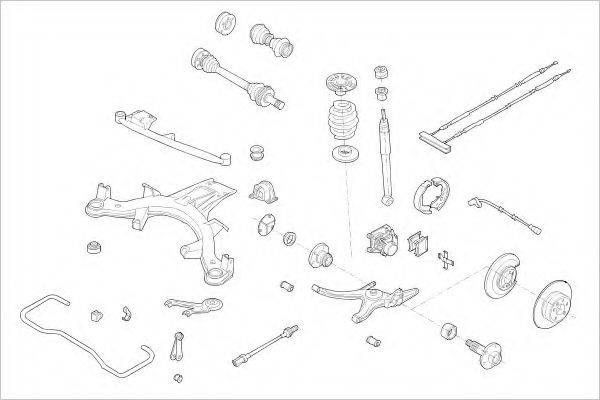 DELPHI OPEL01022R Підвіска колеса