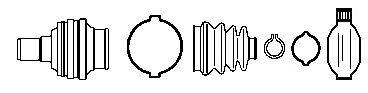 FARCOM 134342 Шарнірний комплект, приводний вал
