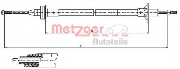 METZGER 102412 Трос, управління зчепленням