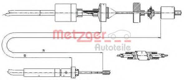 METZGER 102973 Трос, управління зчепленням