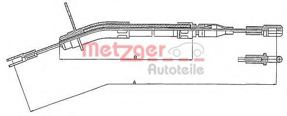 METZGER 10935 Трос, стоянкова гальмівна система