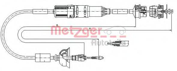 METZGER 113264 Трос, управління зчепленням