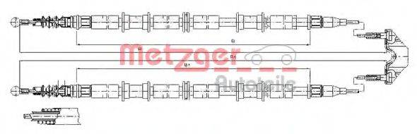 METZGER 115865 Трос, стоянкова гальмівна система