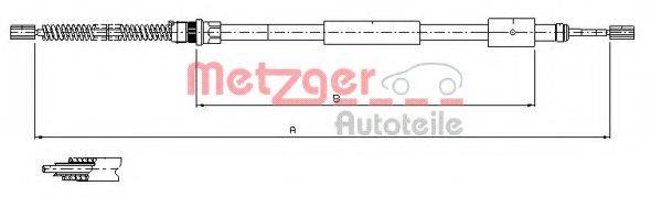 METZGER 11604 Трос, стоянкова гальмівна система