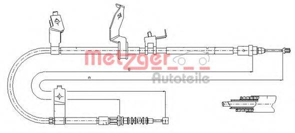 METZGER 170585 Трос, стоянкова гальмівна система