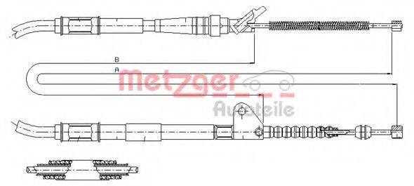 METZGER 171468 Трос, стоянкова гальмівна система